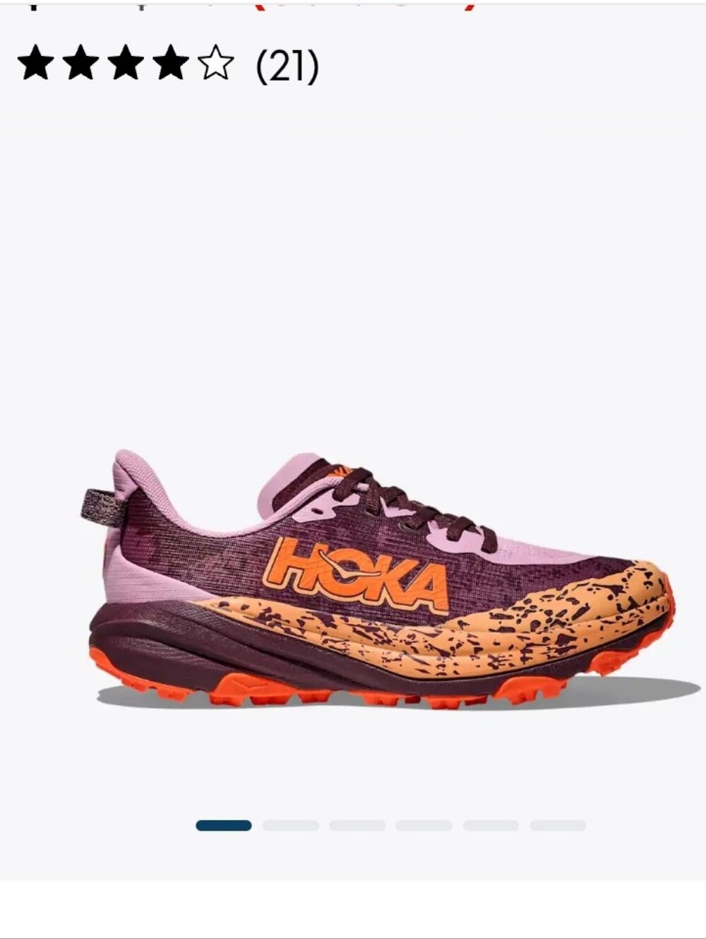 Brand New Never Worn Hoka Speedgoat 6 Size 6Y Or Womens Size 7